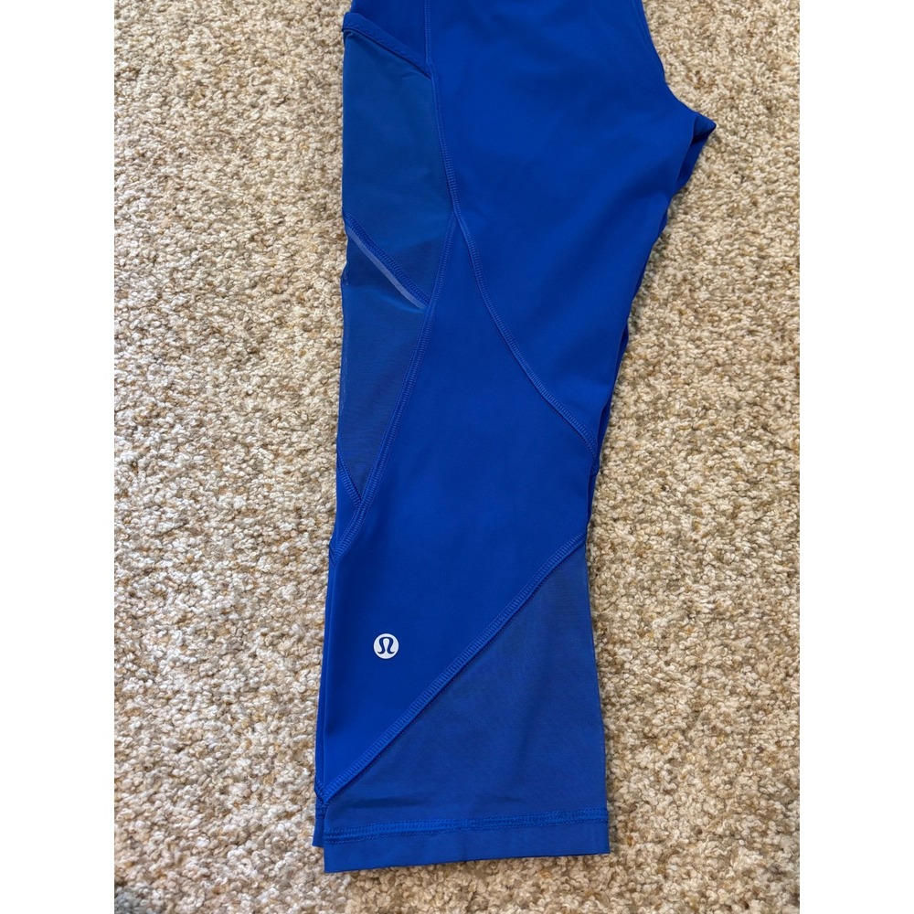 Lululemon Fast As Light Crop 19" Legging JetStream Blue High Rise Pockets Run